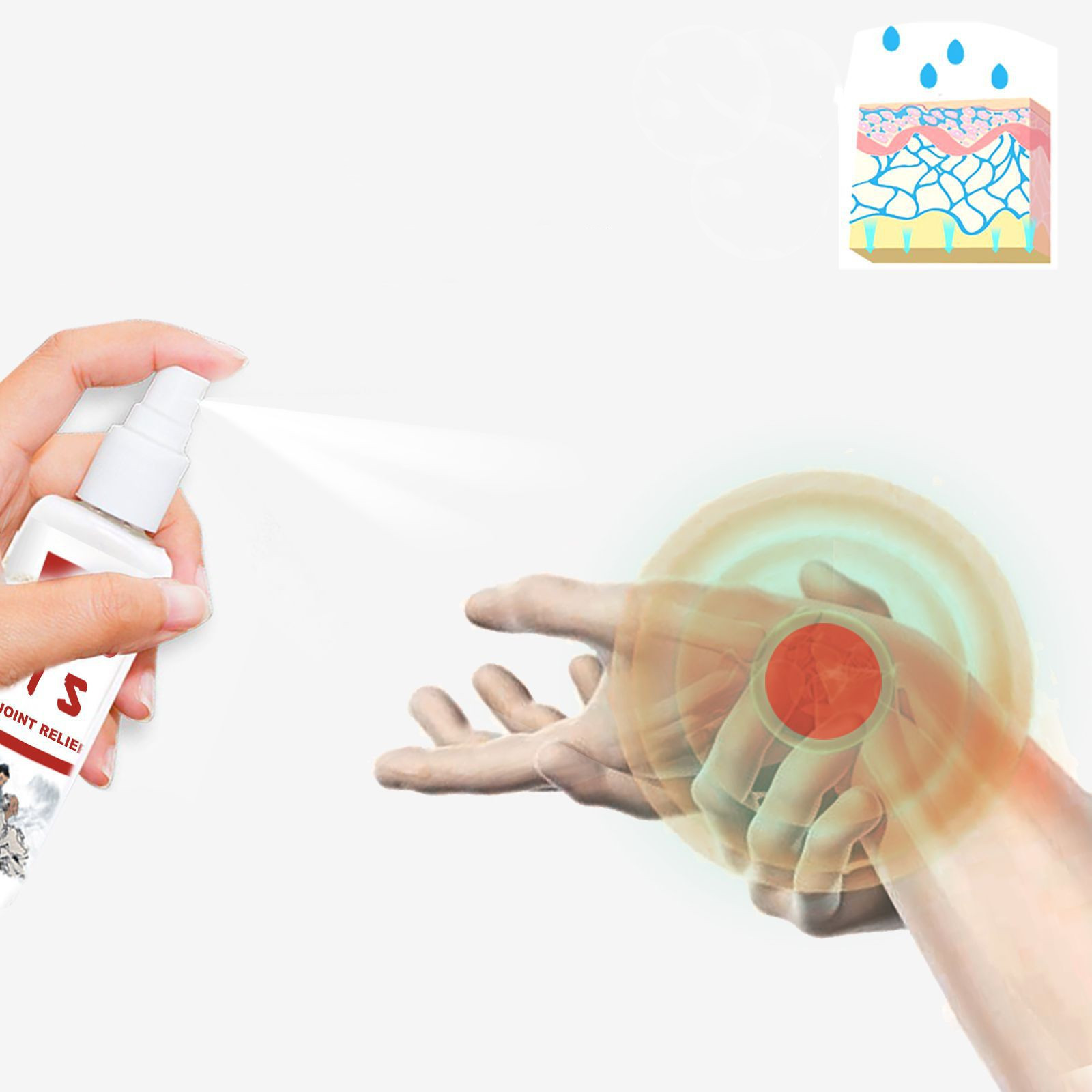 Spray adoucissant pour les articulations à l'extrait de plantes