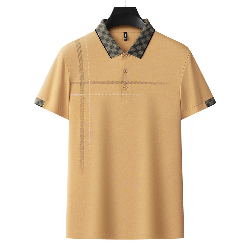 Lapel Embroidery Short Sleeve Casual Men's Business Polo Shirt – Image 8