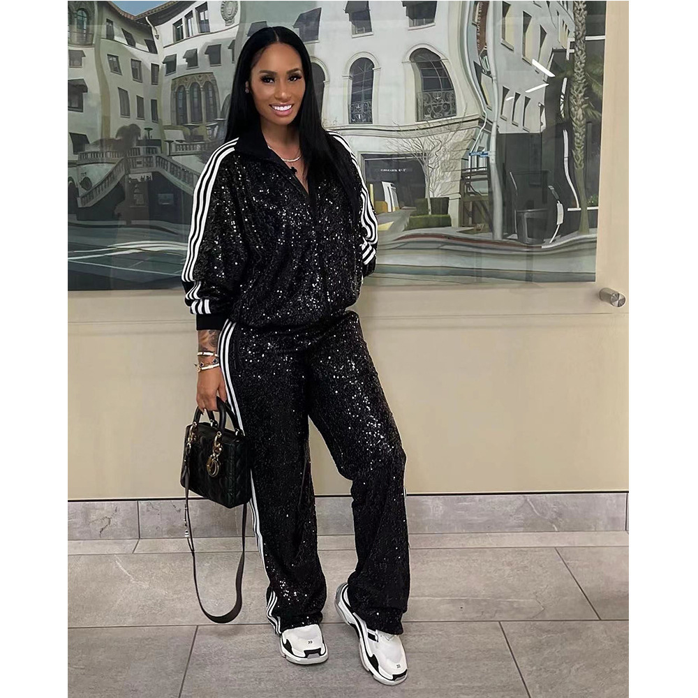 Autumn And Winter New European And American Women's Casual Coat Trousers Suit – Image 8