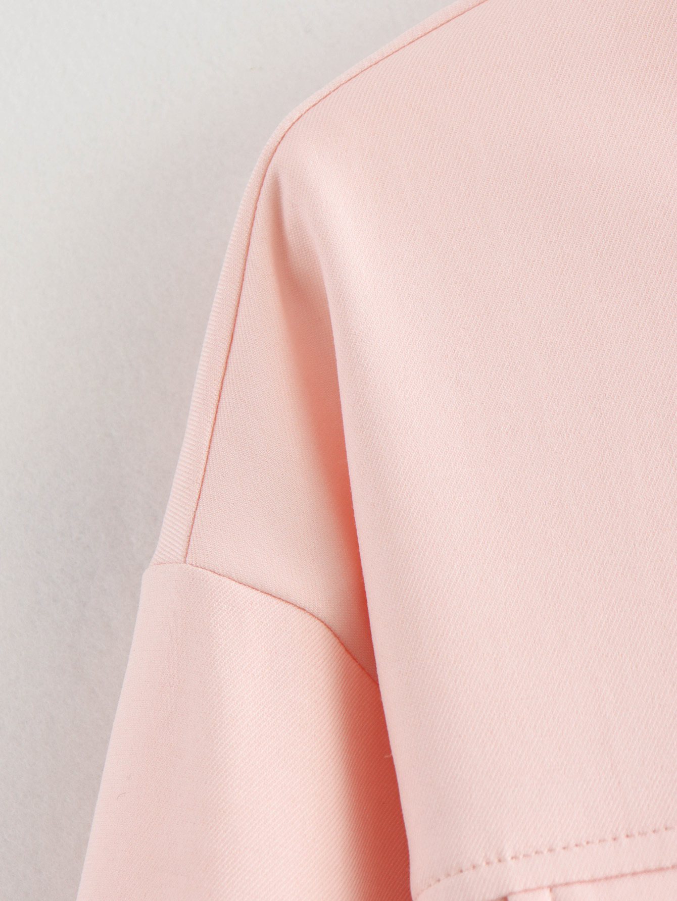 Women's Stand Collar Double Pocket Short Coat – Image 4