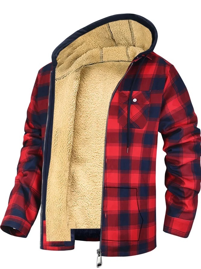 Thickened Cotton-padded Clothes Plaid Long Sleeve Loose – Image 10