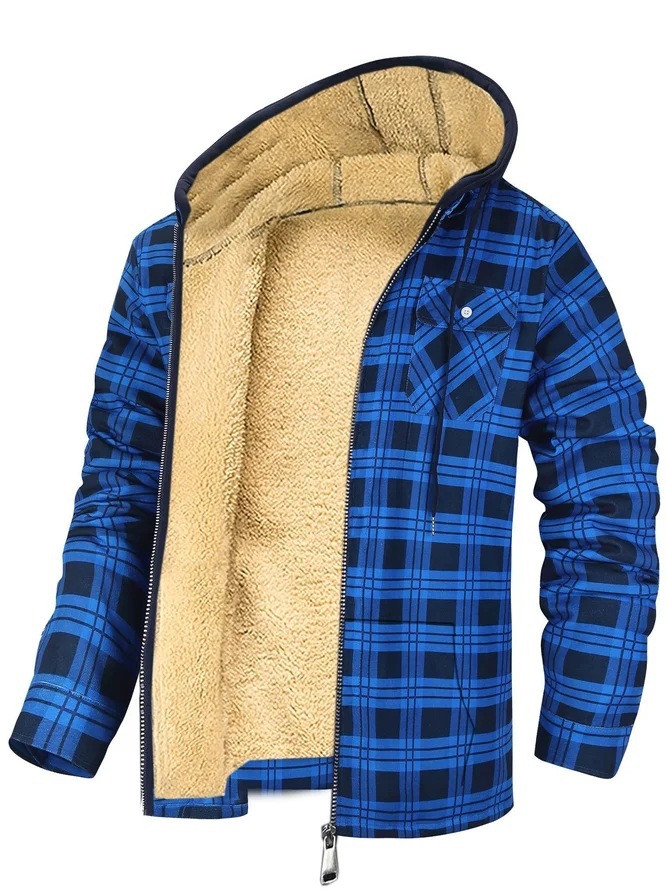 Thickened Cotton-padded Clothes Plaid Long Sleeve Loose – Image 2
