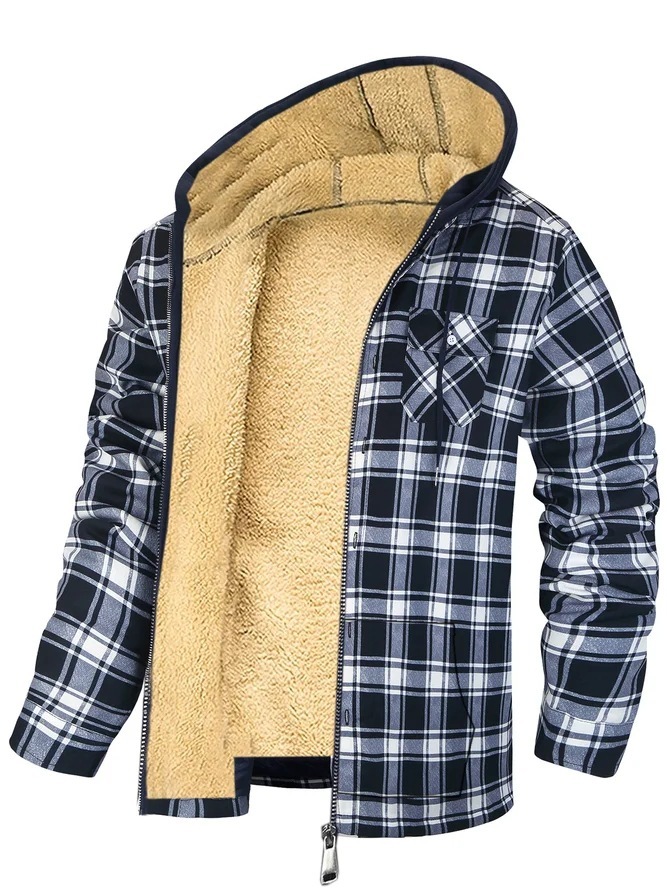 Thickened Cotton-padded Clothes Plaid Long Sleeve Loose – Image 6