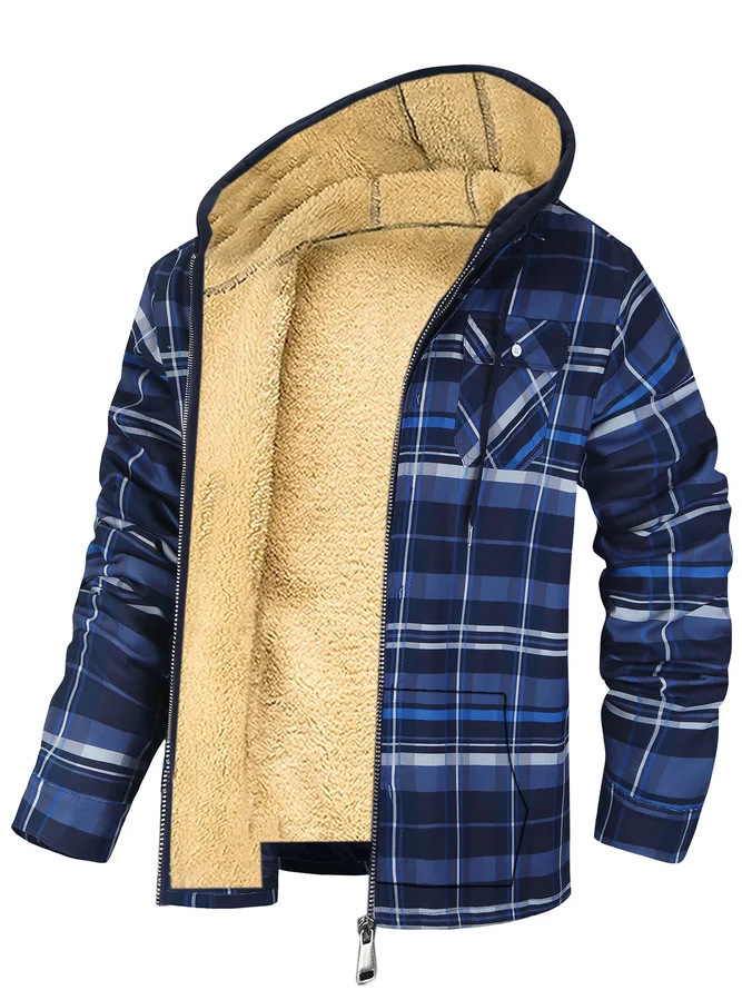 Thickened Cotton-padded Clothes Plaid Long Sleeve Loose – Image 7