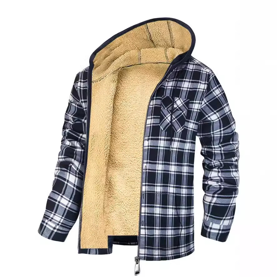 Thickened Cotton-padded Clothes Plaid Long Sleeve Loose – Image 9