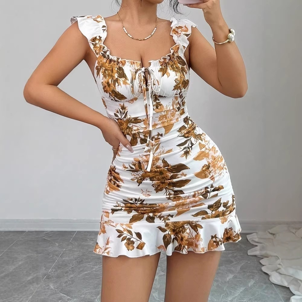 French-style Summer Floral-print Dress – Image 2